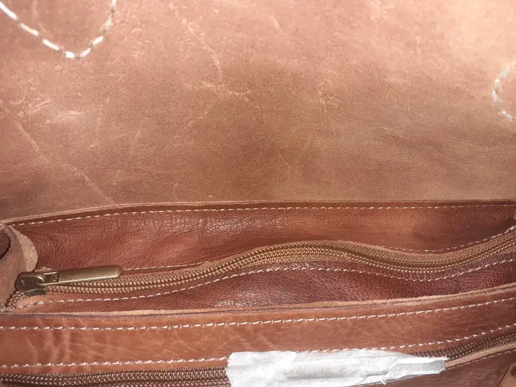 Bolso rectangular  vacuno doble automático