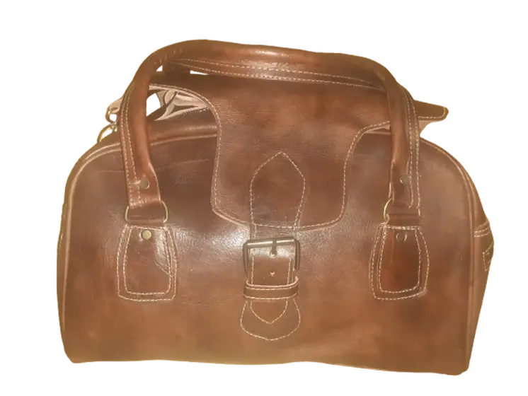 Bolso de viaje Vacuno de Fez de 2 asas Mediano