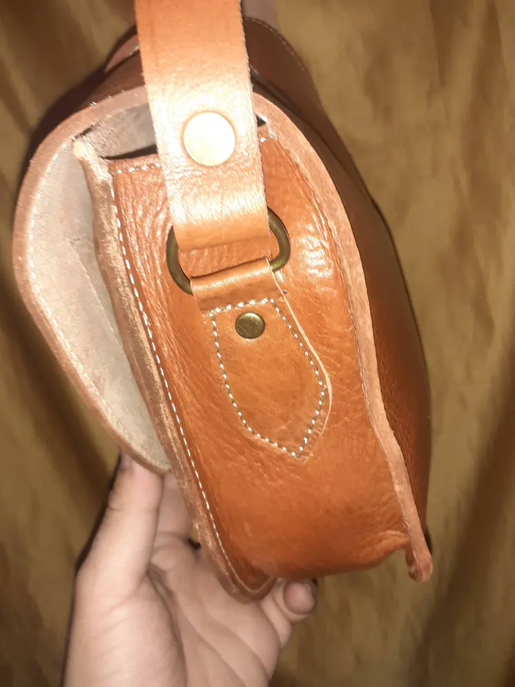 Bolso redondo Iman Fez combinado/doble color. Tamaño Grande