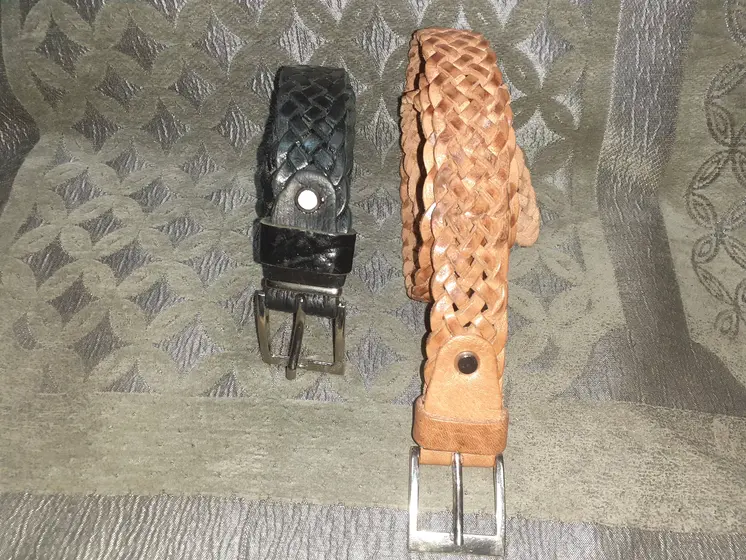 Cinturón de trenza fino