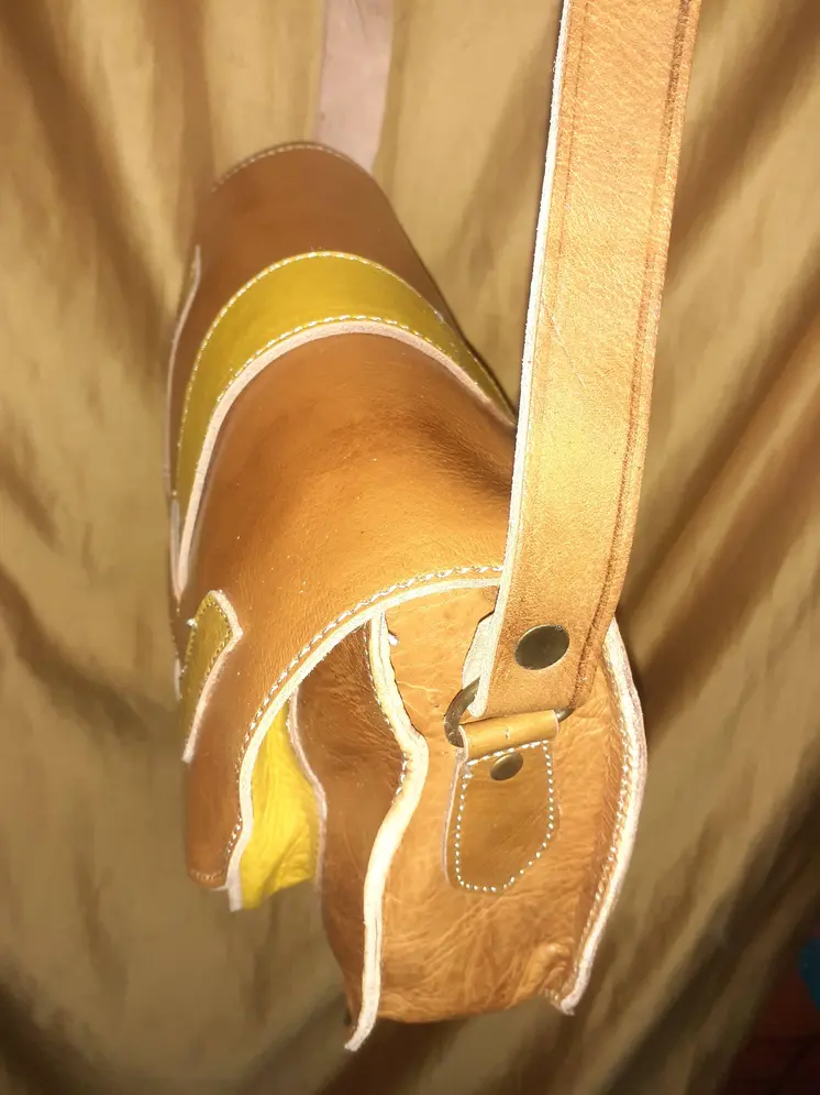 Bolso redondo Iman Fez combinado/doble color. Tamaño Grande