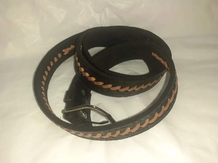 Cinturón estrecho trenza combinada