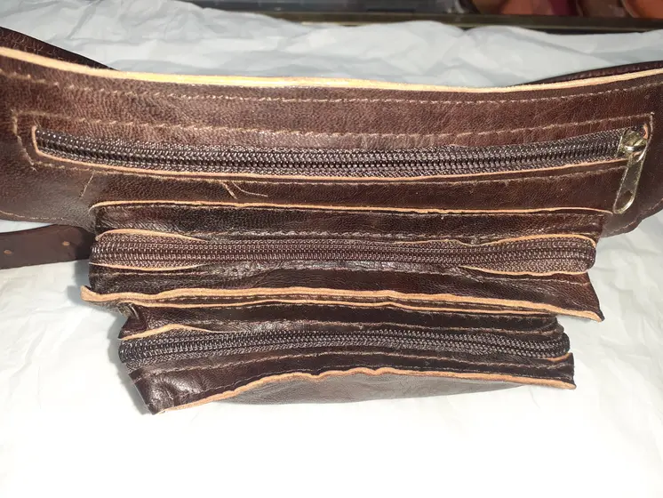 Riñonera de acordeon de 3 cremalleras