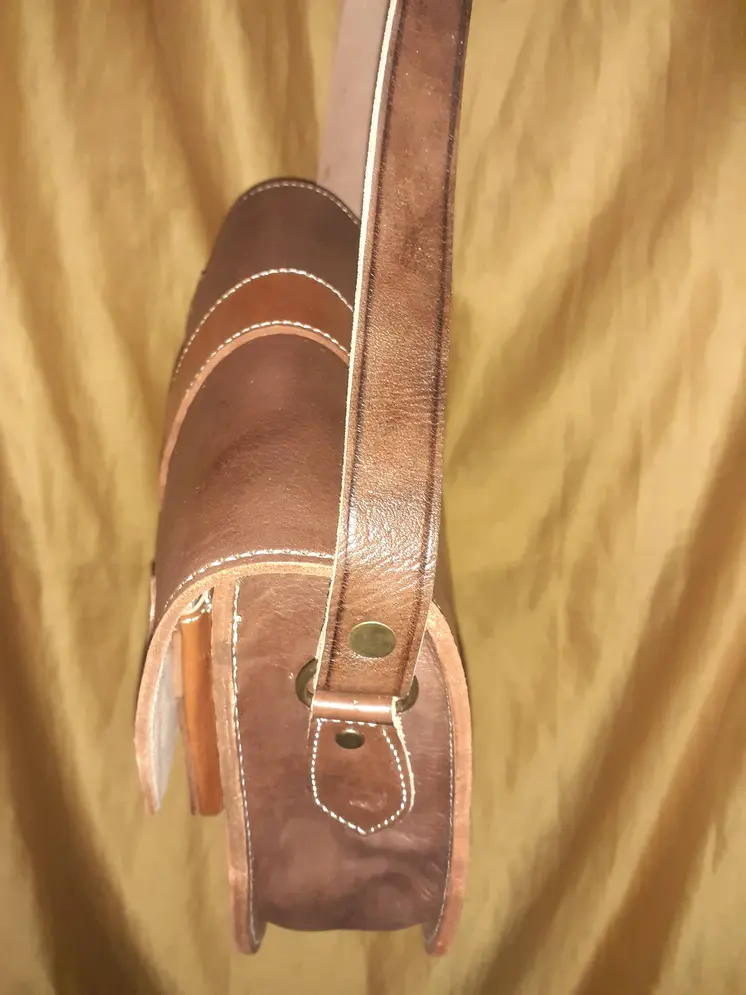 Bolso redondo Iman Fez combinado/doble color. Tamaño Grande