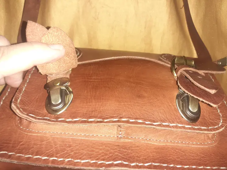 Bolso rectangular  vacuno doble automático