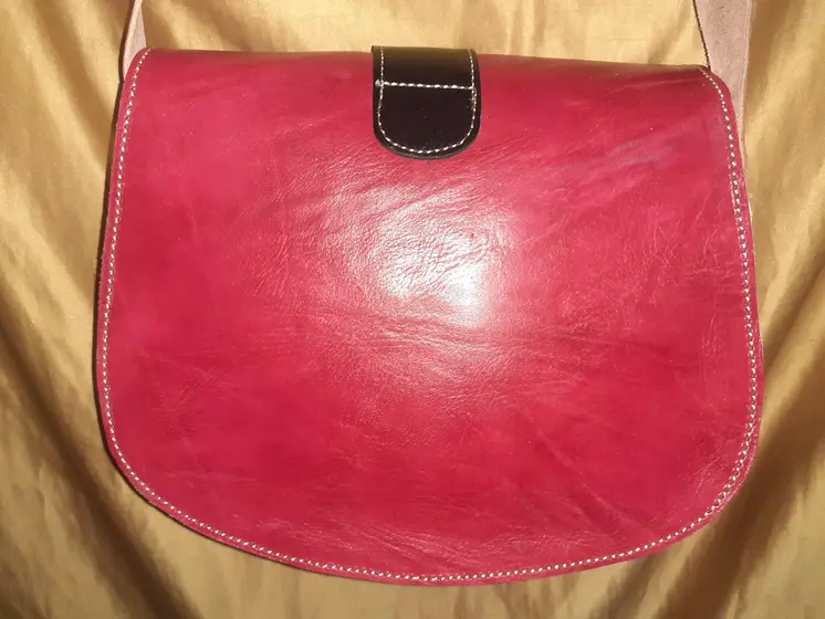 Bolso redondo Iman Fez combinado/doble color. Tamaño Grande