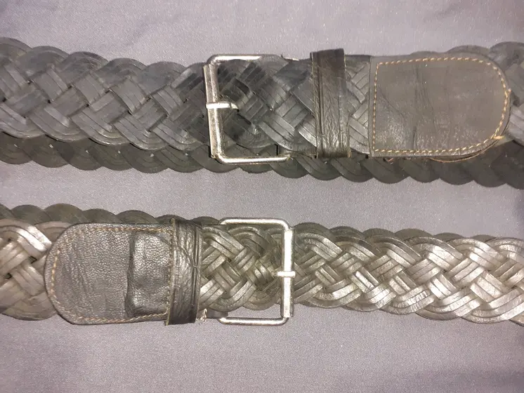 Cinturon  negro de trenza