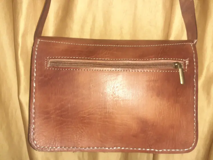 Bolso rectangular  vacuno doble automático