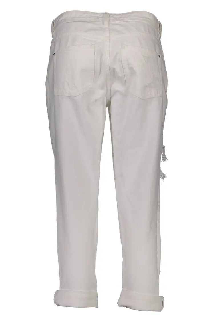 GUESS JEANS JEANS DENIM WOMAN WHITE
