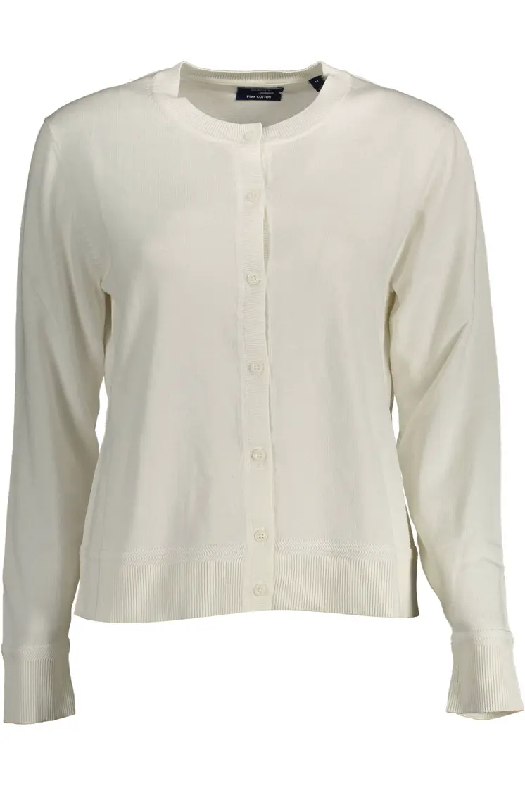 GANT CARDIGAN WOMAN WHITE