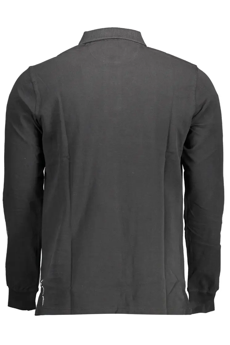 US POLO MEN'S LONG SLEEVED POLO BLACK