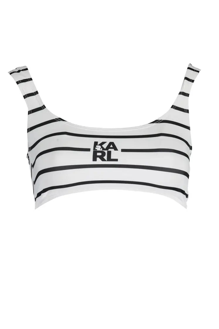 KARL LAGERFELD BEACHWEAR SWIMSUIT TOP WOMAN WHITE
