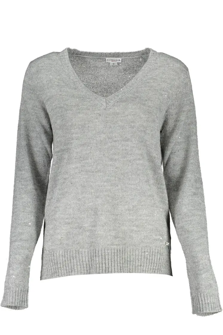 US POLO WOMEN'S SILVER SWEATER