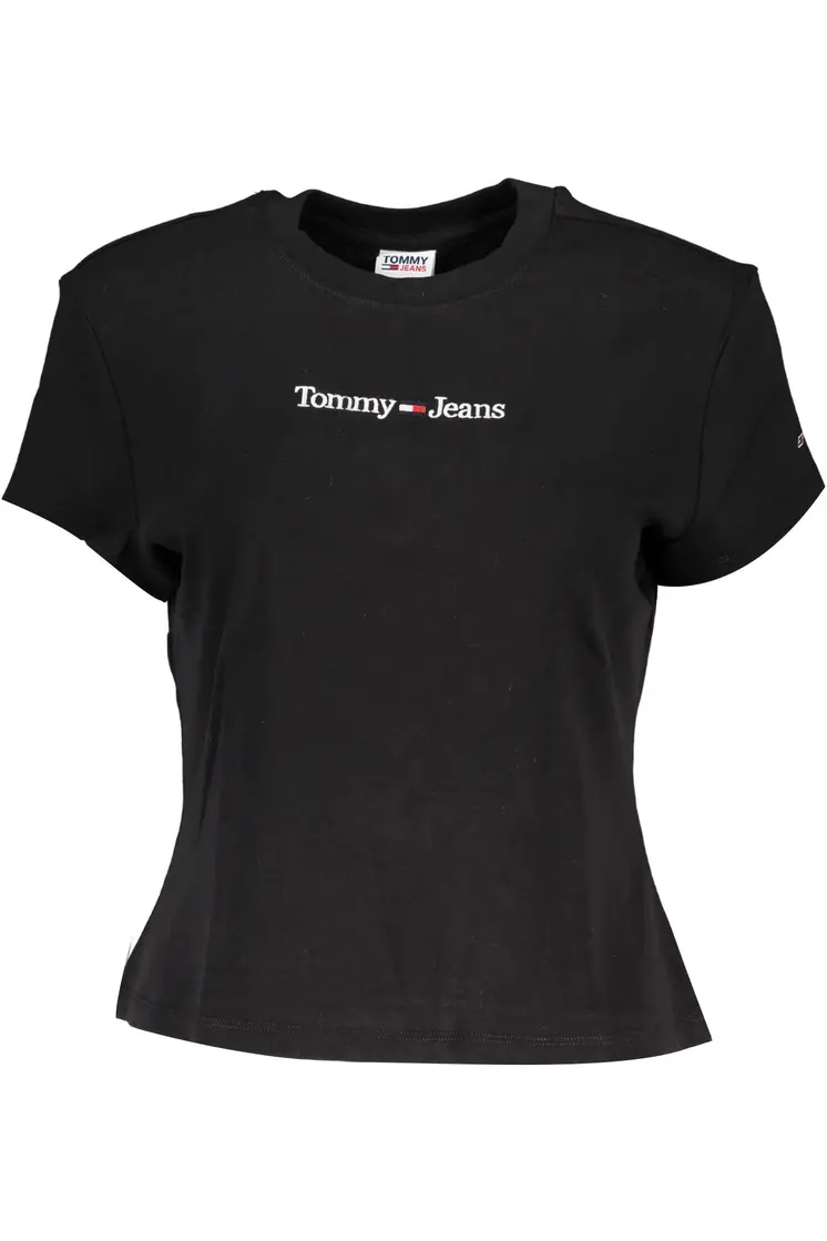 TOMMY HILFIGER BLACK WOMEN'S SHORT SLEEVE T-SHIRT