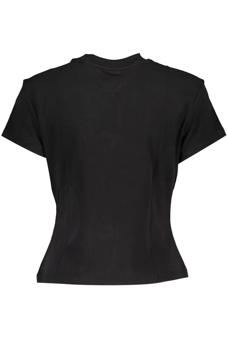 TOMMY HILFIGER BLACK WOMEN'S SHORT SLEEVE T-SHIRT