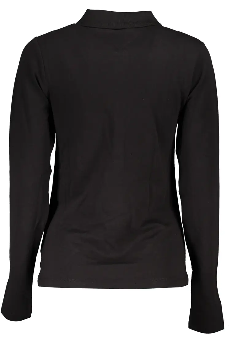 TOMMY HILFIGER WOMEN'S LONG SLEEVE POLO SHIRT BLACK