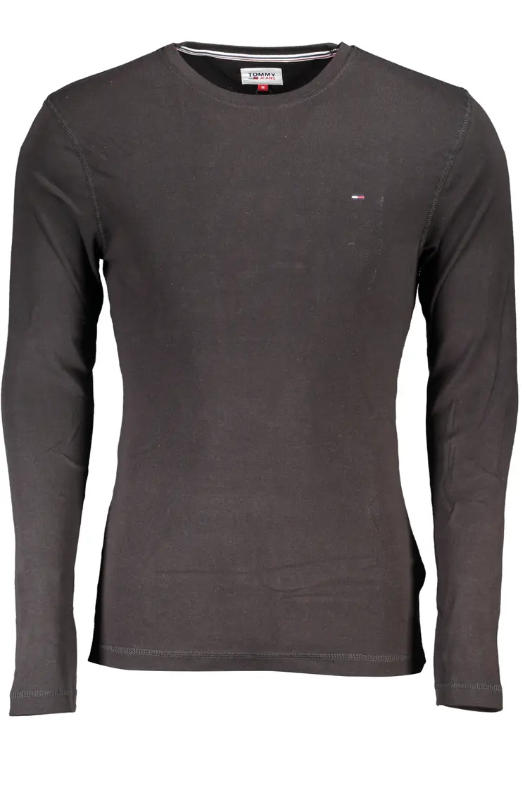 TOMMY HILFIGER MEN'S LONG SLEEVE T-SHIRT BLACK