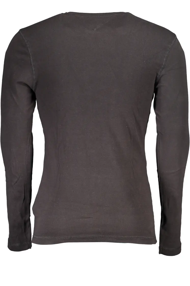 TOMMY HILFIGER MEN'S LONG SLEEVE T-SHIRT BLACK