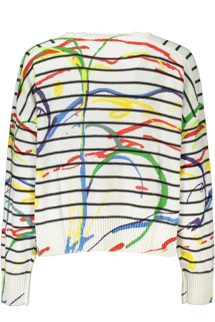DESIGUAL WHITE WOMEN'S SWEATER