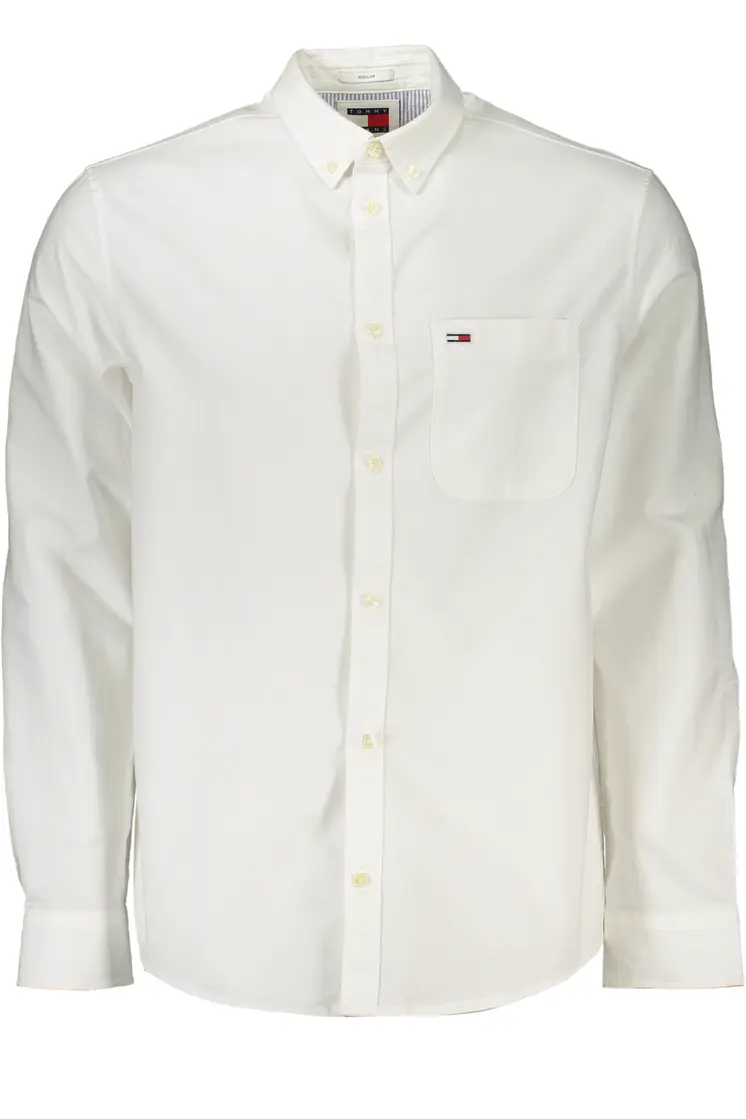 TOMMY HILFIGER MEN'S WHITE LONG SLEEVE SHIRT