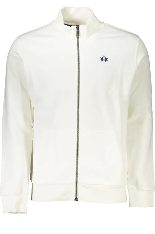 LA MARTINA MEN'S WHITE ZIP SWEATSHIRT