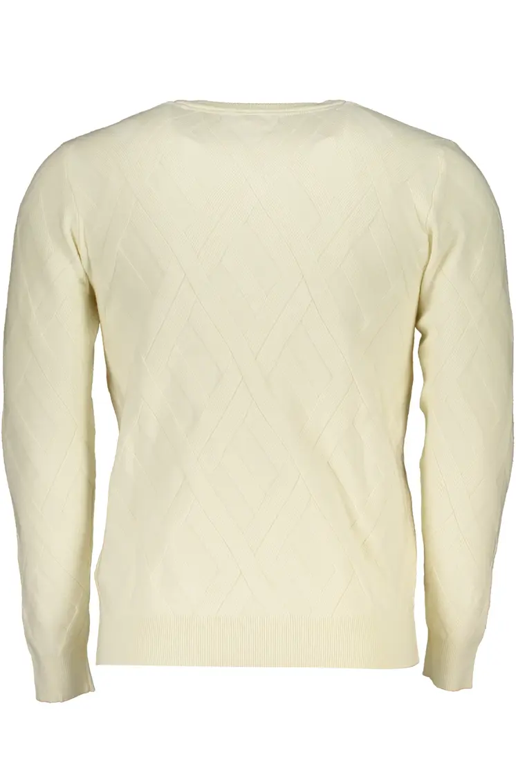 GUESS JEANS WHITE MEN'S SWEATER