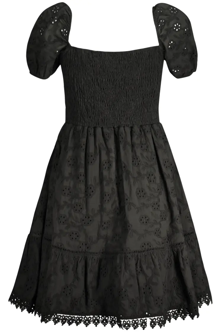 GUESS JEANS SHORT DRESS WOMEN BLACK