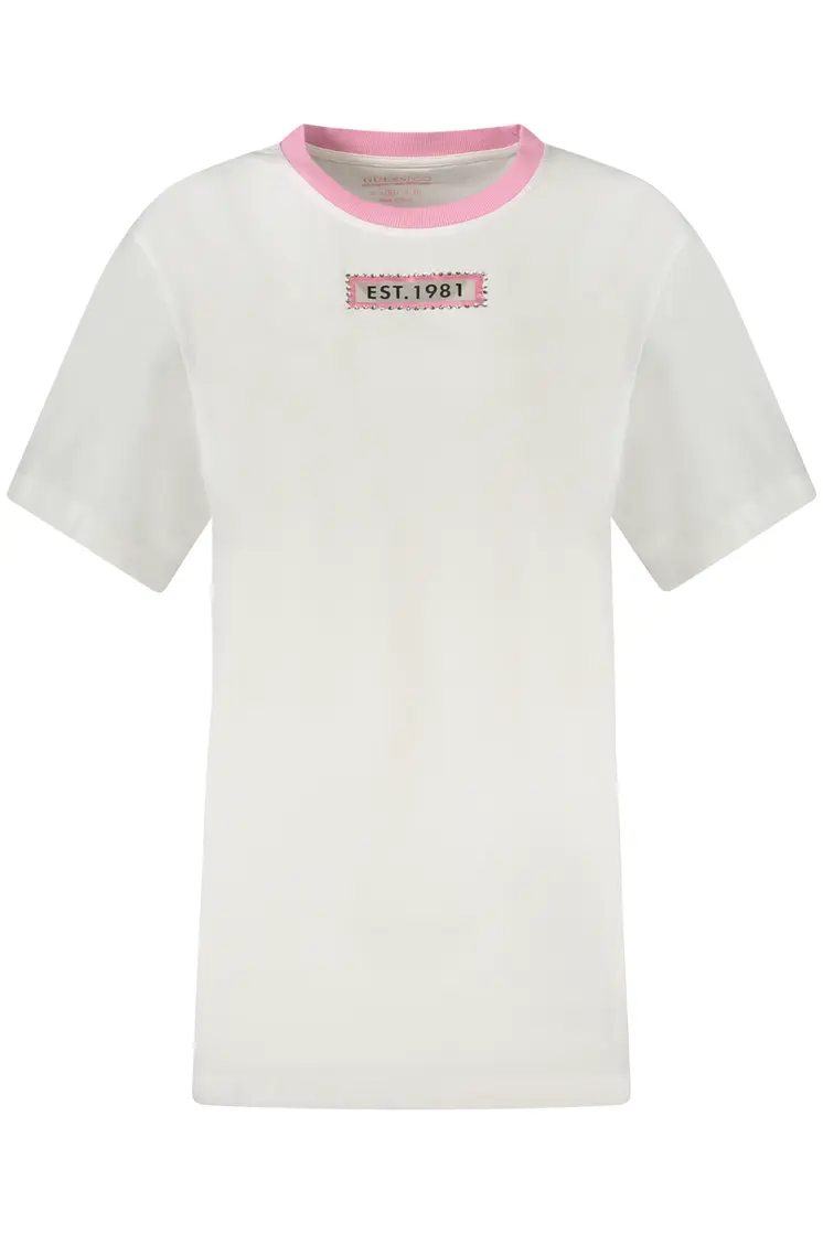 GUESS JEANS SHORT SLEEVE T-SHIRT WOMEN WHITE