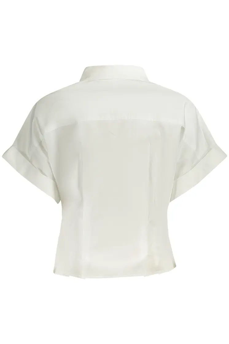 GUESS JEANS SHORT SLEEVE SHIRT WOMEN WHITE