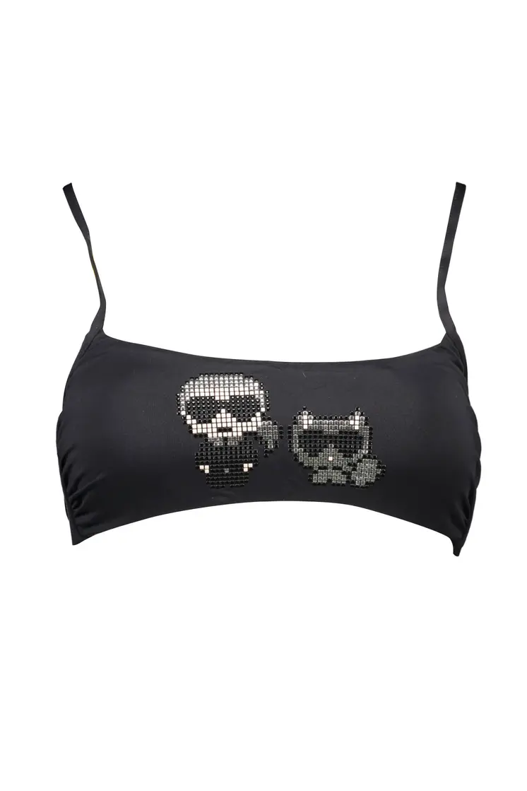 KARL LAGERFELD BEACHWEAR SWIMSUIT TOP WOMEN BLACK