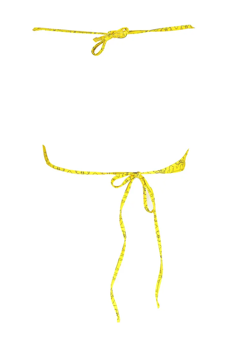 KARL LAGERFELD BEACHWEAR SWIMSUIT TOP WOMEN YELLOW