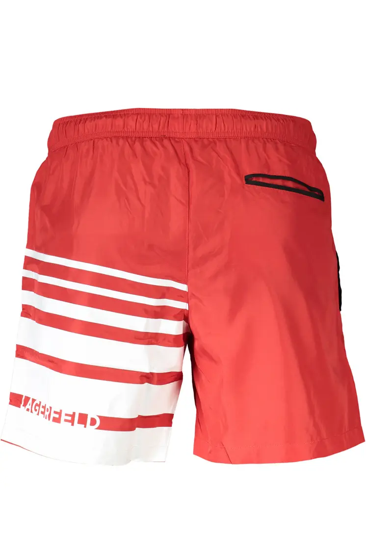 KARL LAGERFELD BEACHWEAR SWIMSUIT MEN'S BOTTOM RED