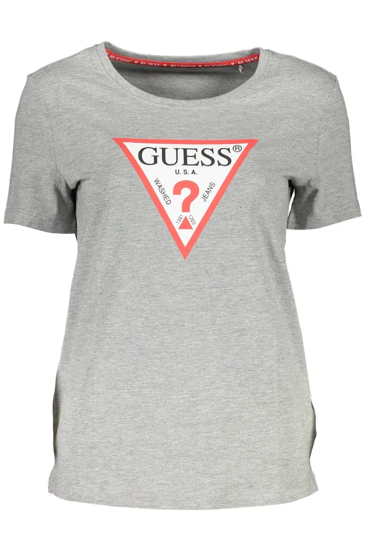 GUESS JEANS SHORT SLEEVE T-SHIRT WOMEN GREY