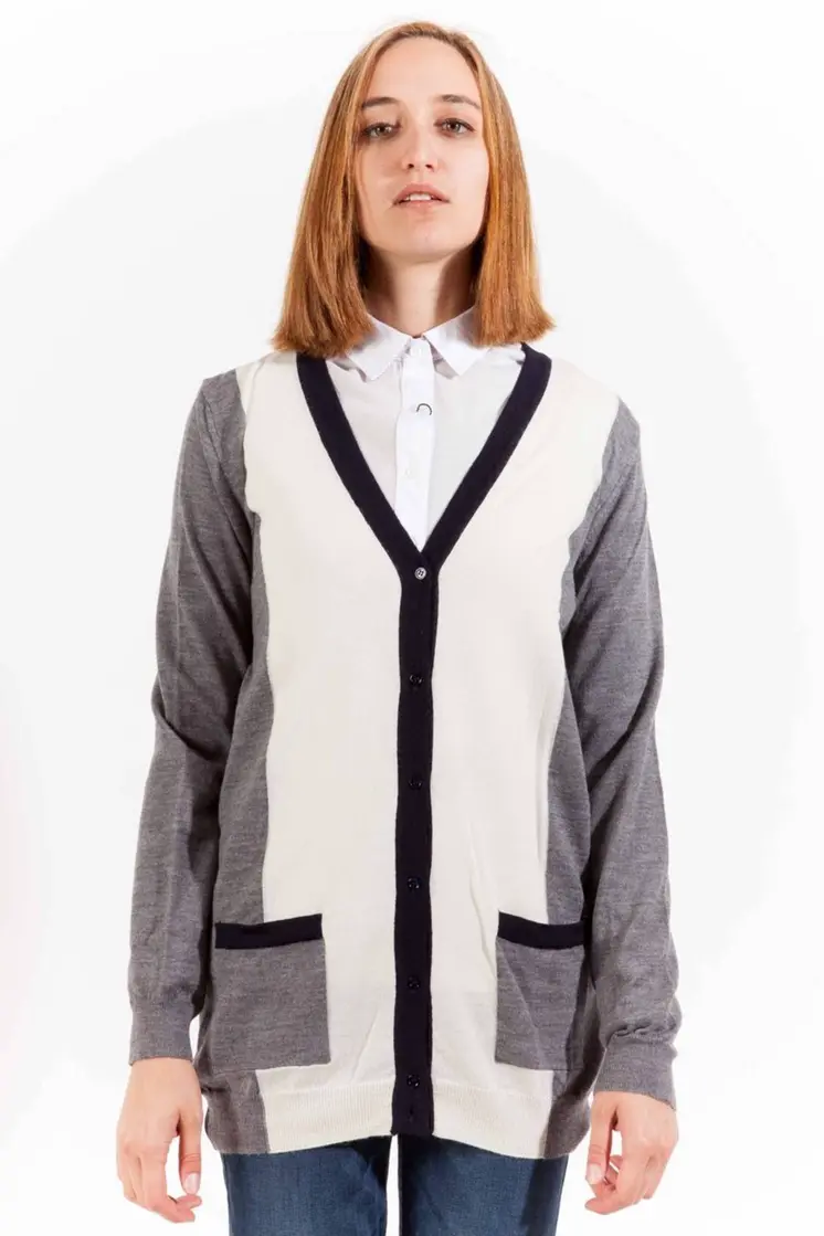 GANT CARDIGAN WOMEN GREY