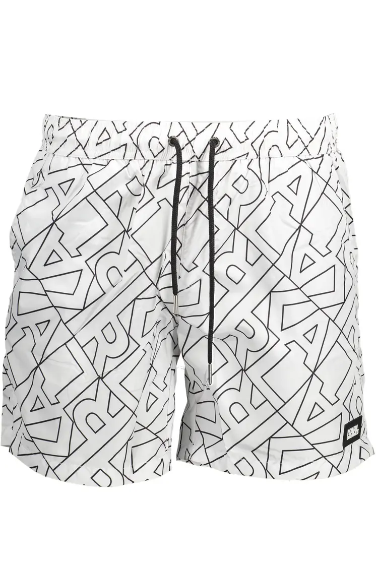 KARL LAGERFELD BEACHWEAR SWIMSUIT BOTTOM MEN WHITE