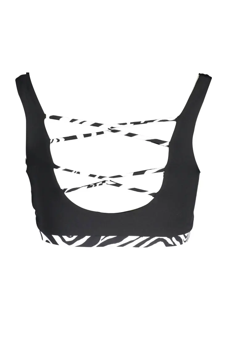 KARL LAGERFELD BEACHWEAR SWIMSUIT TOP WOMEN BLACK