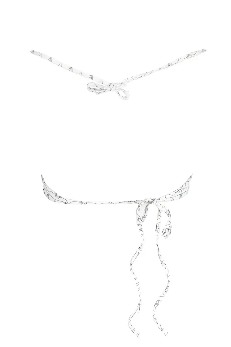 KARL LAGERFELD BEACHWEAR SWIMSUIT TOP WOMEN WHITE