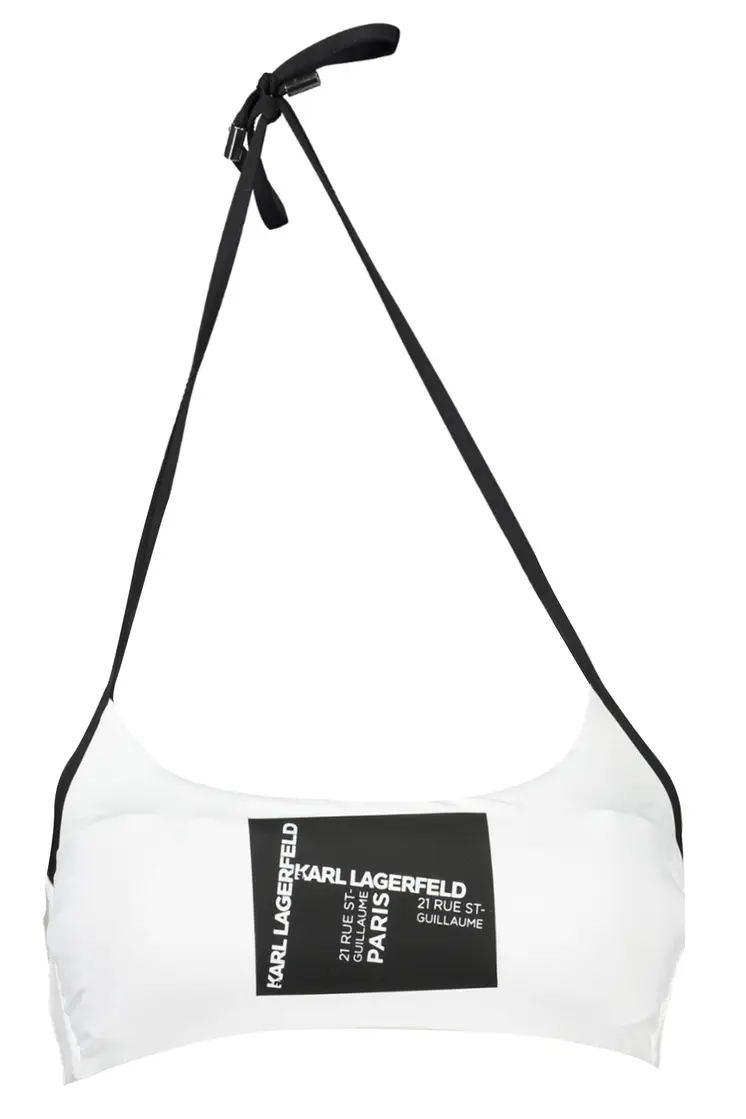 KARL LAGERFELD BEACHWEAR SWIMSUIT TOP WOMEN WHITE