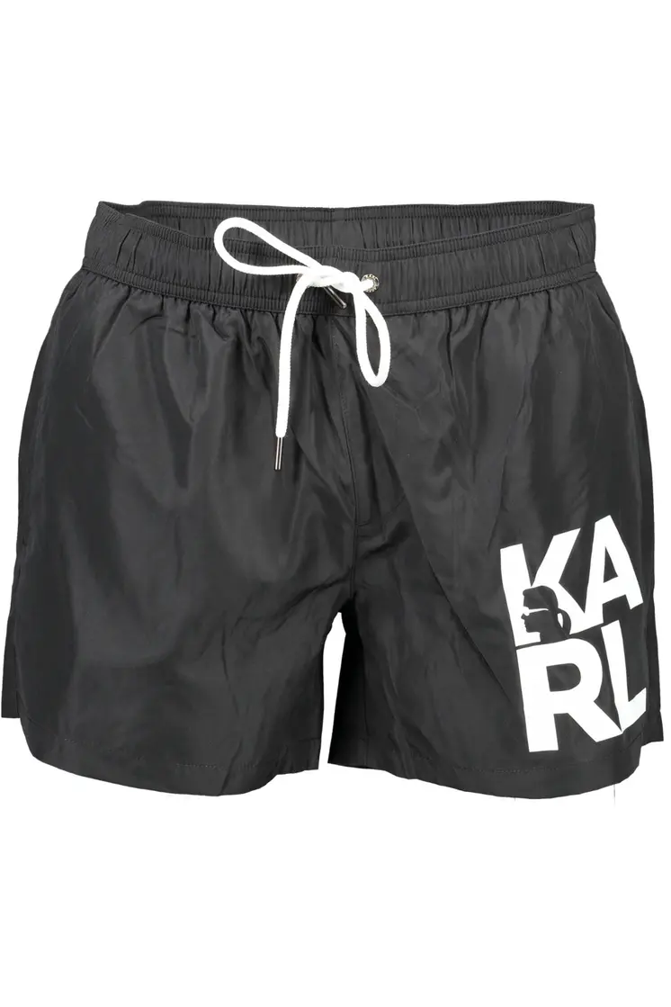 KARL LAGERFELD BEACHWEAR SWIMSUIT BLACK MEN'S BOTTOM