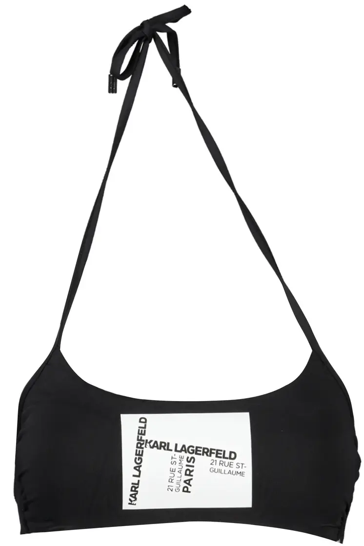 KARL LAGERFELD BEACHWEAR SWIMSUIT TOP WOMEN BLACK