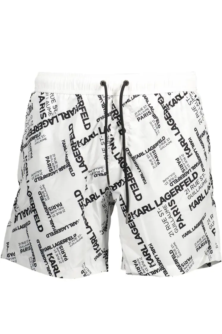 KARL LAGERFELD BEACHWEAR SWIMSUIT BOTTOM MEN WHITE