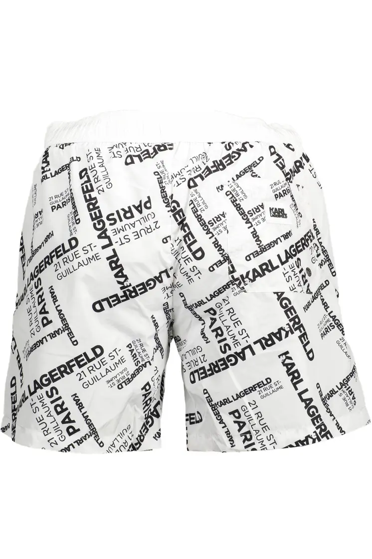 KARL LAGERFELD BEACHWEAR SWIMSUIT BOTTOM MEN WHITE
