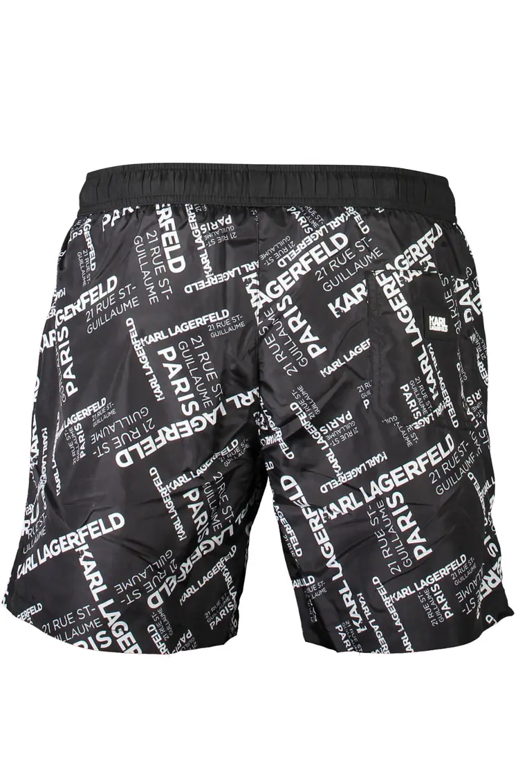 KARL LAGERFELD BEACHWEAR SWIMSUIT BLACK MEN'S BOTTOM
