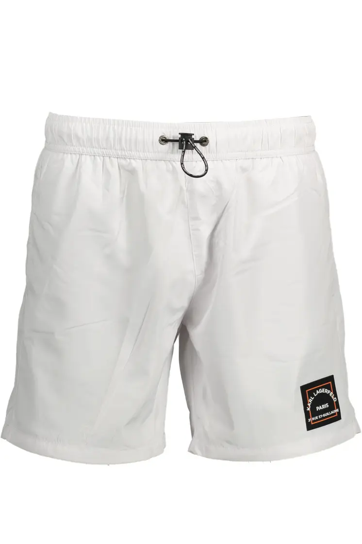 KARL LAGERFELD BEACHWEAR SWIMSUIT BOTTOM MEN WHITE