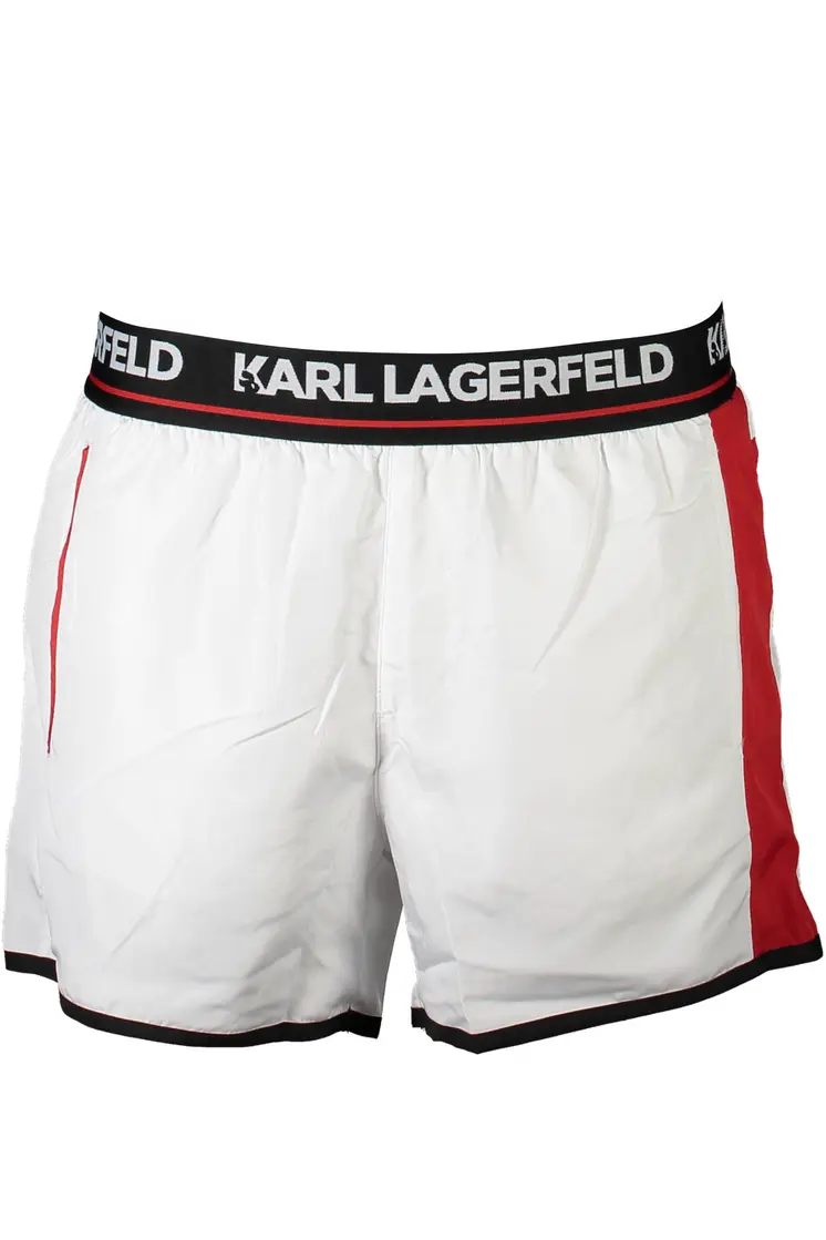 KARL LAGERFELD BEACHWEAR SWIMSUIT BOTTOM MEN WHITE