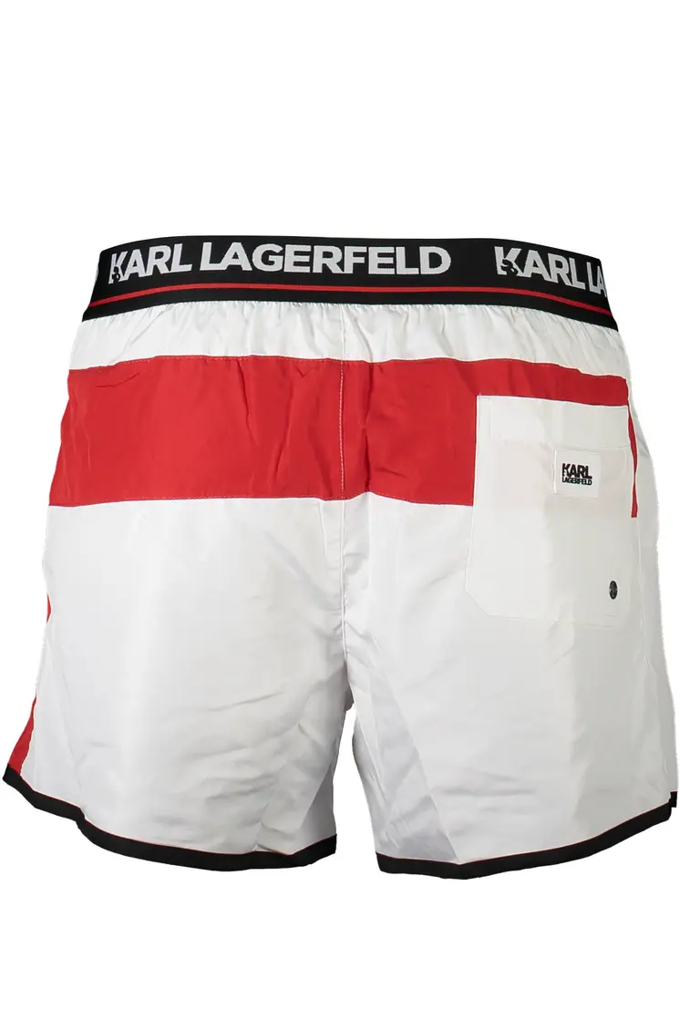 KARL LAGERFELD BEACHWEAR SWIMSUIT BOTTOM MEN WHITE