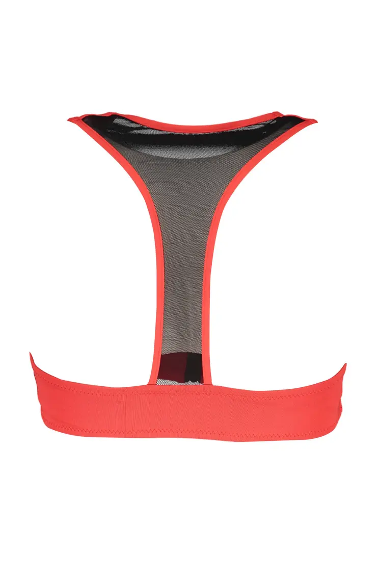 KARL LAGERFELD BEACHWEAR SWIMSUIT TOP WOMEN RED