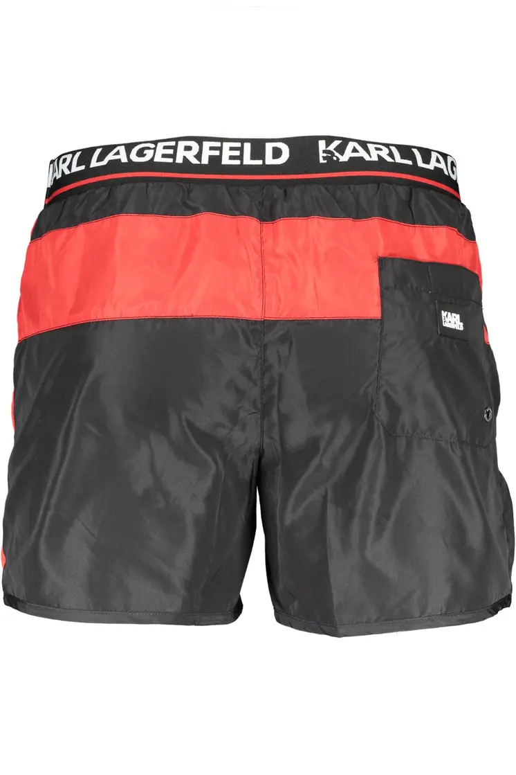 KARL LAGERFELD BEACHWEAR SWIMSUIT BLACK MEN'S BOTTOM