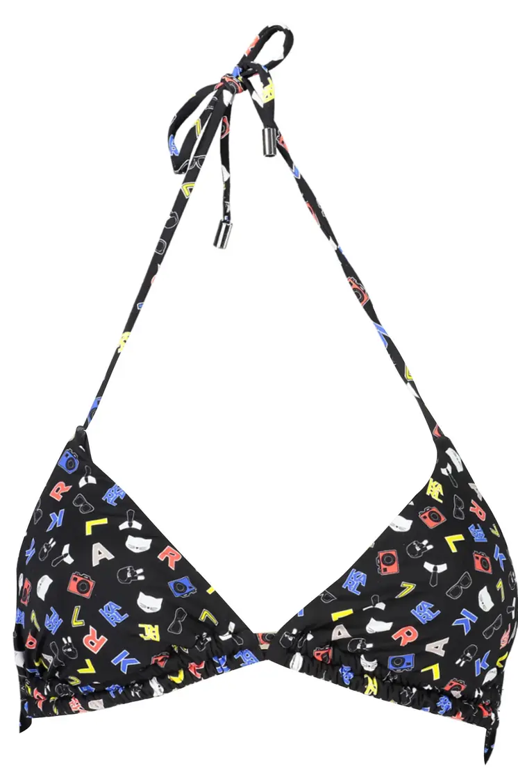 KARL LAGERFELD BEACHWEAR SWIMSUIT TOP WOMEN BLACK