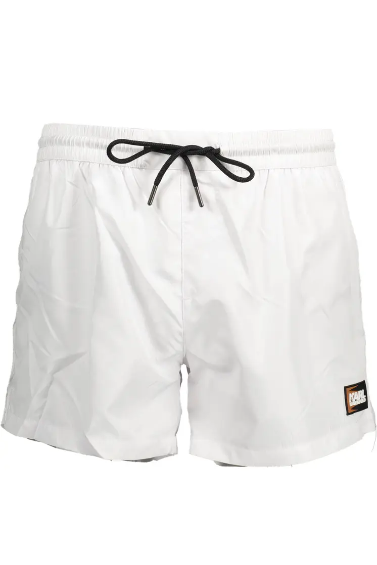 KARL LAGERFELD BEACHWEAR SWIMSUIT BOTTOM MEN WHITE